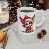 Mug Singe Renne de Noël - Tasse Mignonne et Festive - Idée Cadeau pour les Amateurs de Noël
