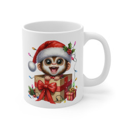 Mug Singe de Noël en Boîte Cadeau - Tasse Festive et Mignonne - Idée Cadeau pour les Fêtes