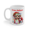 Mug Personnalisé Singe de Noël - Tasse Festive avec Prénom - Idée Cadeau Mignon pour les Fêtes