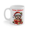 Mug Personnalisé Singe de Noël - Tasse avec Prénom - Cadeau Festif et Mignon pour les Fêtes