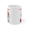 Mug Tasse Personnalisé Singe de Noël - Tasse Festive avec Prénom - Cadeau Unique et Mignon pour les Fêtes