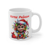Mug Tasse Personnalisé Singe de Noël - Tasse Festive avec Prénom - Cadeau Unique et Mignon pour les Fêtes
