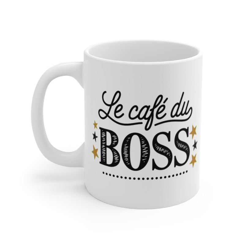 Mug "Le Café du Boss" - Tasse Élégante et Inspirante pour le Bureau