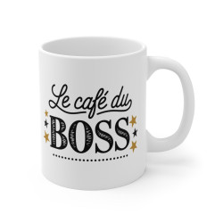 Mug "Le Café du Boss" - Tasse Élégante et Inspirante pour le Bureau