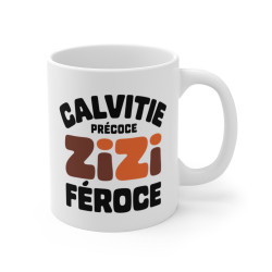 Mug Humour "Calvitie Précoce, Zizi Féroce" - Tasse Audacieuse et Drôle