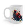 Mug Moto Rouge - Tasse Dynamique pour Passionnés de Motos - Design Artistique et Éclatant