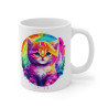Mug Chaton Coloré - Tasse Artistique et Vibrante - Cadeau Idéal pour les Amoureux des Chats