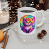 Mug Chaton Coloré - Tasse Artistique et Vibrante - Cadeau Idéal pour les Amoureux des Chats