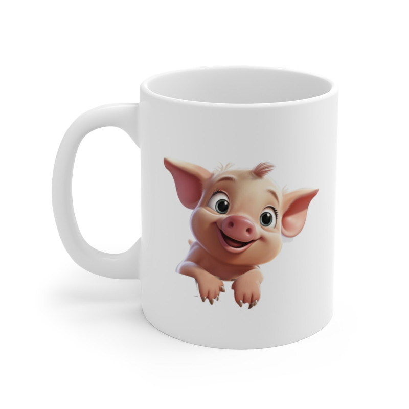 Mug Petit Cochon Mignon - Tasse Adorable et Ludique - Cadeau pour Amoureux des Animaux