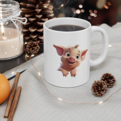 Mug Petit Cochon Mignon - Tasse Adorable et Ludique - Cadeau pour Amoureux des Animaux