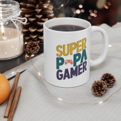 Mug "Super Papa Gamer" - Cadeau Original pour les Papas Joueurs - Tasse Gaming Fun