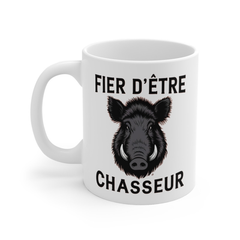 Mug Tasse Chasse Sanglier "Fier d’être Chasseur" - Tasse pour Passionnés de Chasse