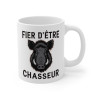 Mug Tasse Chasse Sanglier "Fier d’être Chasseur" - Tasse pour Passionnés de Chasse
