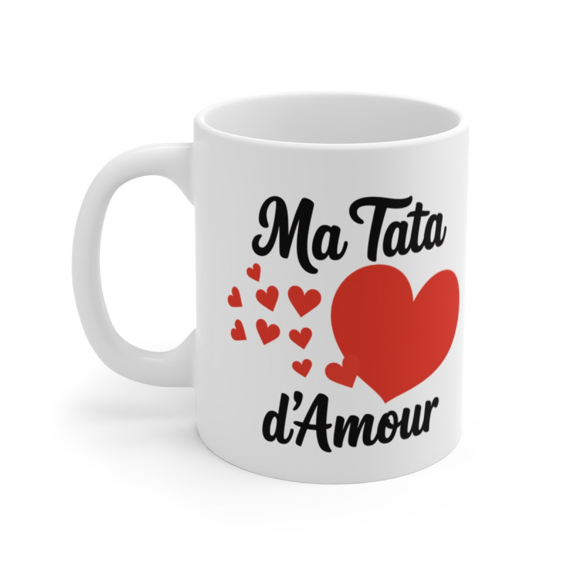 Mug "Ma Tata d'Amour - Coeurs et Tendresse" - Cadeau Émotionnel pour les Tatas Exceptionnelles
