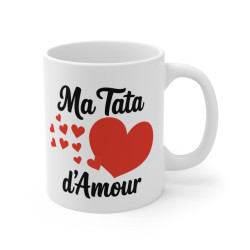 Mug "Ma Tata d'Amour - Coeurs et Tendresse" - Cadeau Émotionnel pour les Tatas Exceptionnelles