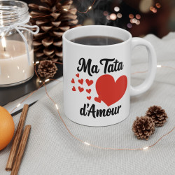 Mug "Ma Tata d'Amour - Coeurs et Tendresse" - Cadeau Émotionnel pour les Tatas Exceptionnelles