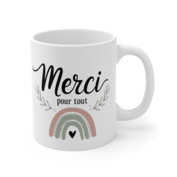Mug "Merci pour Tout" - Cadeau Remerciement Élégant et Touchant pour Dire Merci avec Style
