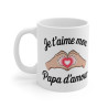 Mug "Je t'aime mon Papa d'amour" - Cadeau Touchant pour Papa