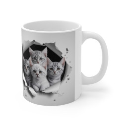 Mug "Adorables Chatons en Faille" - Cadeau Parfait pour les Amoureux des Chats