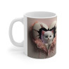 Mug Tasse Animal "Chaton Cœur de Roses - Douceur Féline" - Cadeau Poétique et Émotionnel
