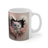 Mug Tasse Animal "Chaton Cœur de Roses - Douceur Féline" - Cadeau Poétique et Émotionnel