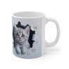 Mug Tasse "Chaton et Fleurs - Douceur et Élégance Féline" - Idée cadeau pour Amoureux des Chats