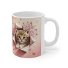 Mug "Chaton et Roses - Douceur et Élégance" - Cadeau Félin et Floral pour enfants et adultes