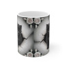 Mug Tasse Animal Chat "Chaton Noir et Roses Blanches" - Élégance et Mystère Félin