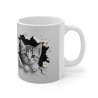 Mug "Tasse Animal Chaton et Fleurs Blanches" - Douceur et Élégance Féline pour enfants et adultes
