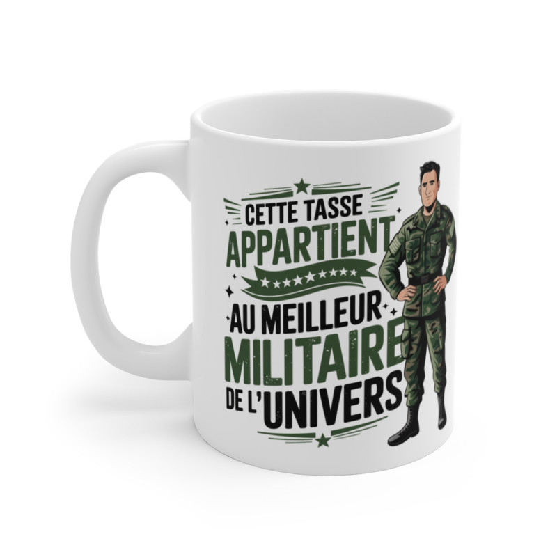 Mug Tasse Militaire "Meilleur Militaire de l'Univers" - Idée Cadeau Hommage et Fierté