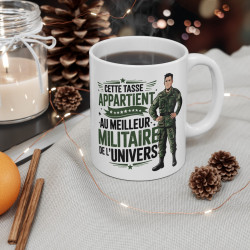 Mug Tasse Militaire "Meilleur Militaire de l'Univers" - Idée Cadeau Hommage et Fierté