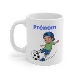 Mug Personnalisable Football Enfant - Cadeau Unique avec Prénom pour Fans de Foot