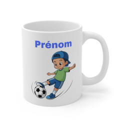 Mug Personnalisable Football Enfant - Cadeau Unique avec Prénom pour Fans de Foot