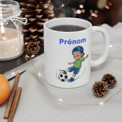 Mug Personnalisable Football Enfant - Cadeau Unique avec Prénom pour Fans de Foot