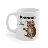 Mug Tasse Personnalisable Personnalisé Chat et Libellule - Cadeau Unique pour Amoureux des Animaux