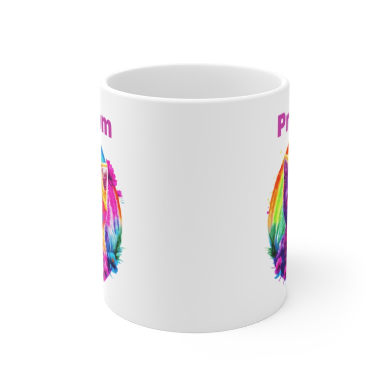 Mug Tasse Personnalisé Chat Arc-en-Ciel - Idée Cadeau Original et Coloré pour enfants et adultes