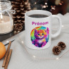 Mug Tasse Personnalisé Chat Arc-en-Ciel - Idée Cadeau Original et Coloré pour enfants et adultes