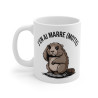 Mug Tasse Drôle Animal Humoristique "J'en ai marre (motte)" - Illustration de Marmotte pour enfants et adultes