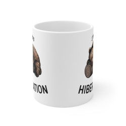 Mug Tasse à Café Humour Ours Animal "J'peux Pas, J'ai Hibernation" – Cadeau Drôle et Original