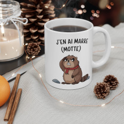 Mug Tasse Humoristique Animal "J'en ai marre (motte)" – Cadeau drôle et original