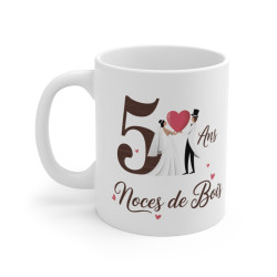 Mug "5 Ans - Noces de Bois"...