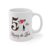 Mug "5 Ans - Noces de Bois" – Cadeau Idéal pour Célébrer 5 Ans de Mariage