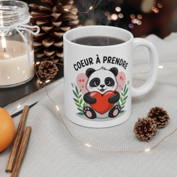 Mug Tasse Amour Panda Cœur à Prendre" -Idée  Cadeau Adorable et Tendre