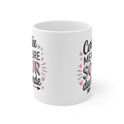 Mug Tasse  "Certifiée Meilleure Sœur du Monde" – Idée Cadeau Original et Émotionnel