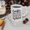 Mug Tasse  "Certifiée Meilleure Sœur du Monde" – Idée Cadeau Original et Émotionnel