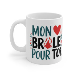 Mug Tasse "Mon Cœur Brûle...
