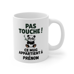 Mug Tasse Prénom "Pas Touche ! Ce Mug Appartient à..." –Idée  Cadeau Drole  Panda Adorable et Personnalisable