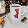 Mug Tasse Personnalisable "Amoureux Cœur" – Ajoutez Vos Deux Prénoms pour un Cadeau Romantique Unique, Amour, Couple