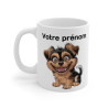 Mug Tasse Personnalisable "Petit Chien Joyeux" avec Prénom – Un Cadeau Unique et Mignon pour enfant et adultes
