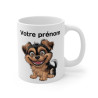 Mug Tasse Personnalisable "Petit Chien Joyeux" avec Prénom – Un Cadeau Unique et Mignon pour enfant et adultes